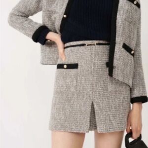 Maje Ginie Tweed Mini Skirt Size 40/US 8 New